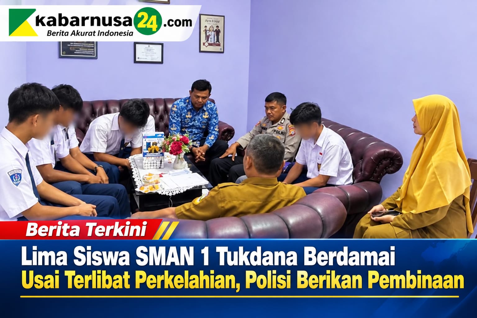 Lima Siswa SMAN 1 Tukdana Berdamai Usai Terlibat Perkelahian, Polisi Berikan Pembinaan