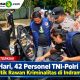 Dini Hari, 42 Personel TNI-Polri Sisir Titik Rawan Kriminalitas di Indramayu