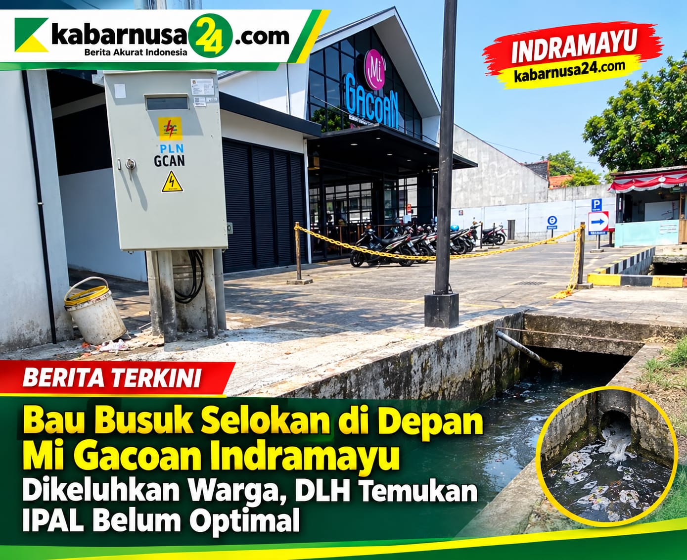 Bau Busuk Selokan di Depan Mi Gacoan Indramayu Dikeluhkan Warga, DLH Temukan IPAL Belum Optimal
