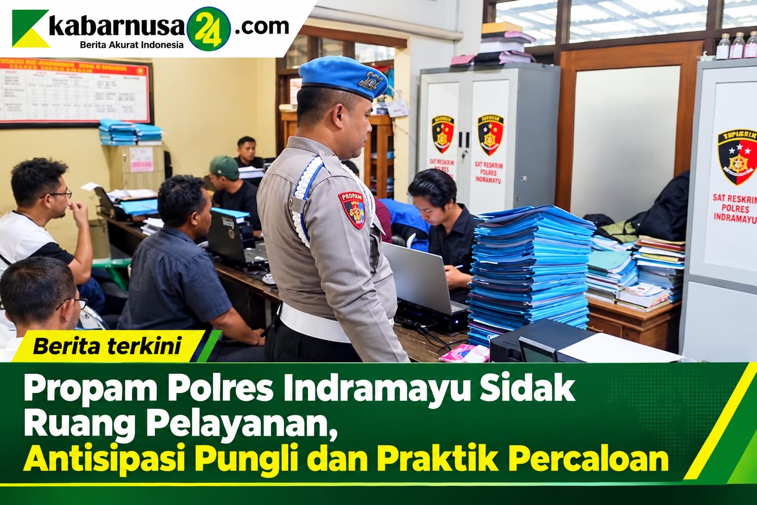 Propam Polres Indramayu Sidak Ruang Pelayanan, Antisipasi Pungli dan Praktik Percaloan