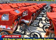 220 Becak Listrik Bantuan Presiden Prabowo Diserahkan kepada Tukang Becak di Indramayu
