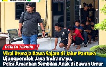 Viral Remaja Bawa Sajam di Jalur Pantura Ujungpendok Jaya Indramayu, Polisi Amankan Sembilan Anak di Bawah Umur