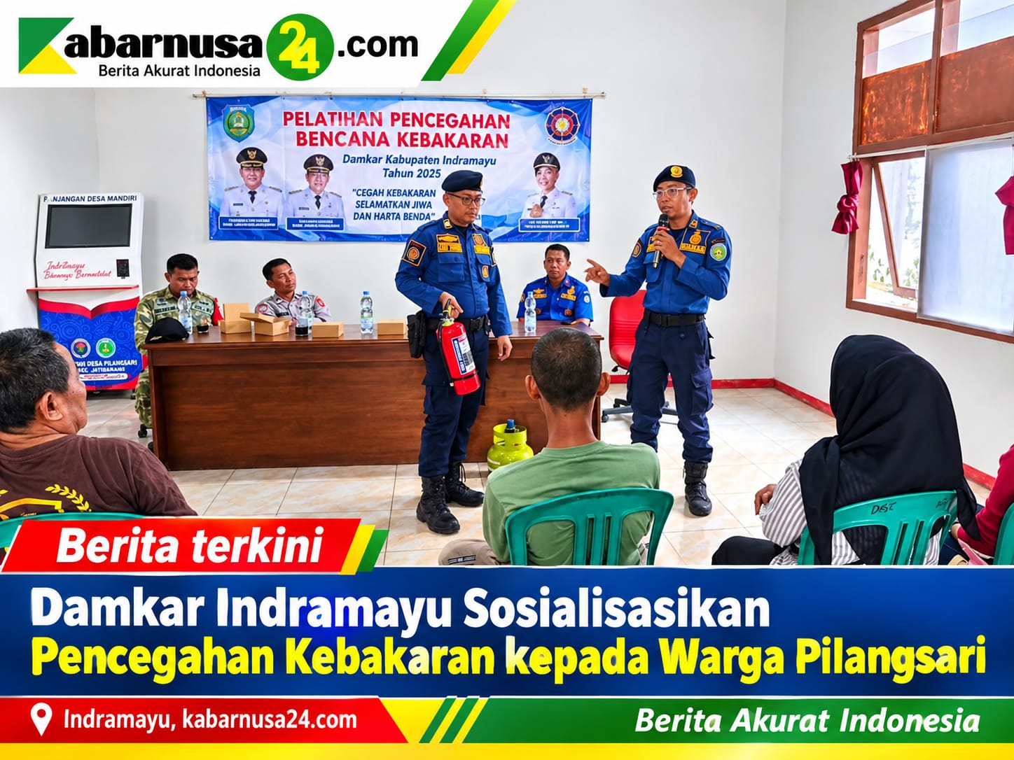 Damkar Indramayu Sosialisasikan Pencegahan Kebakaran kepada Warga Pilangsari