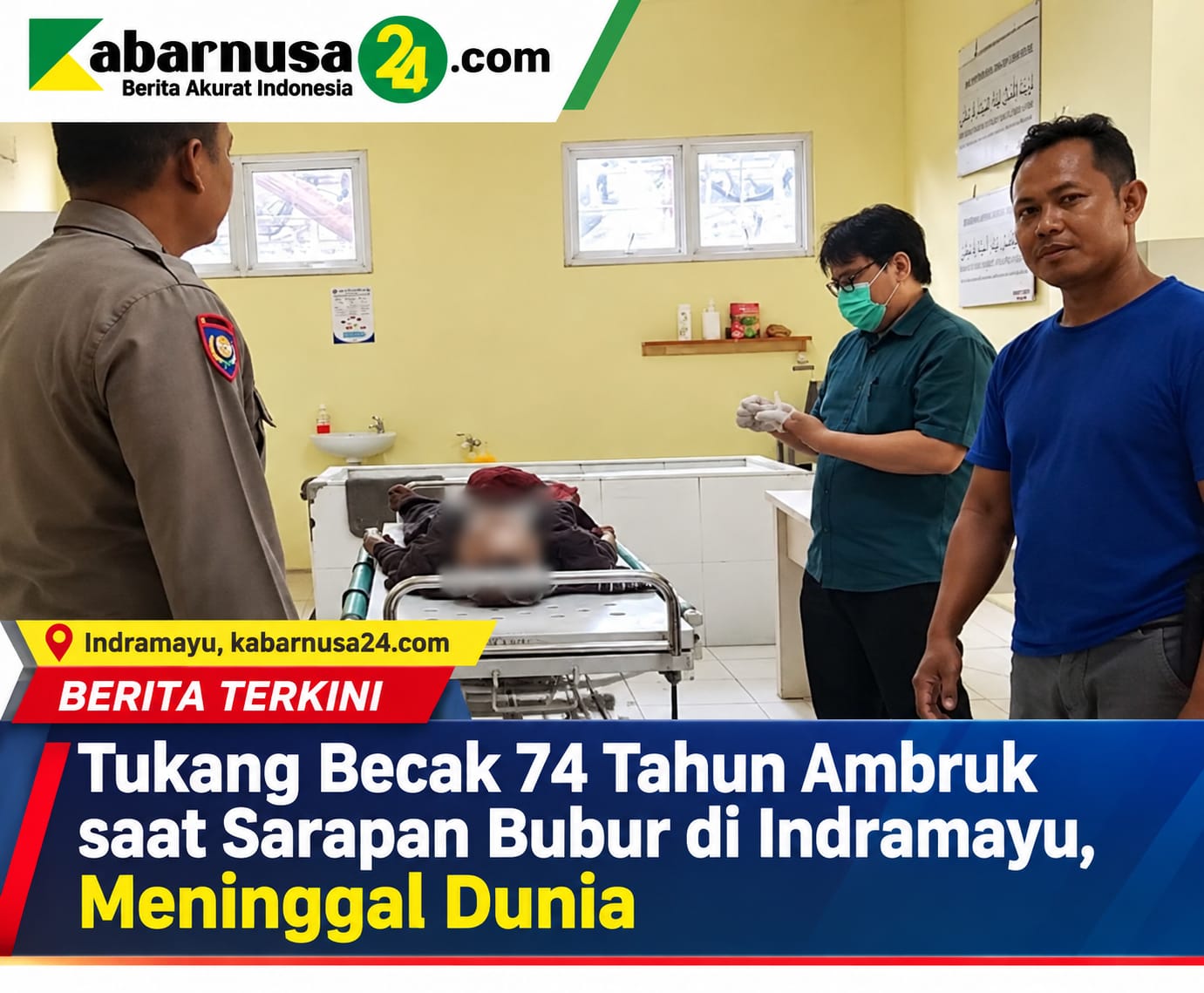 Tukang Becak 74 Tahun Ambruk saat Sarapan Bubur di Indramayu, Meninggal Dunia