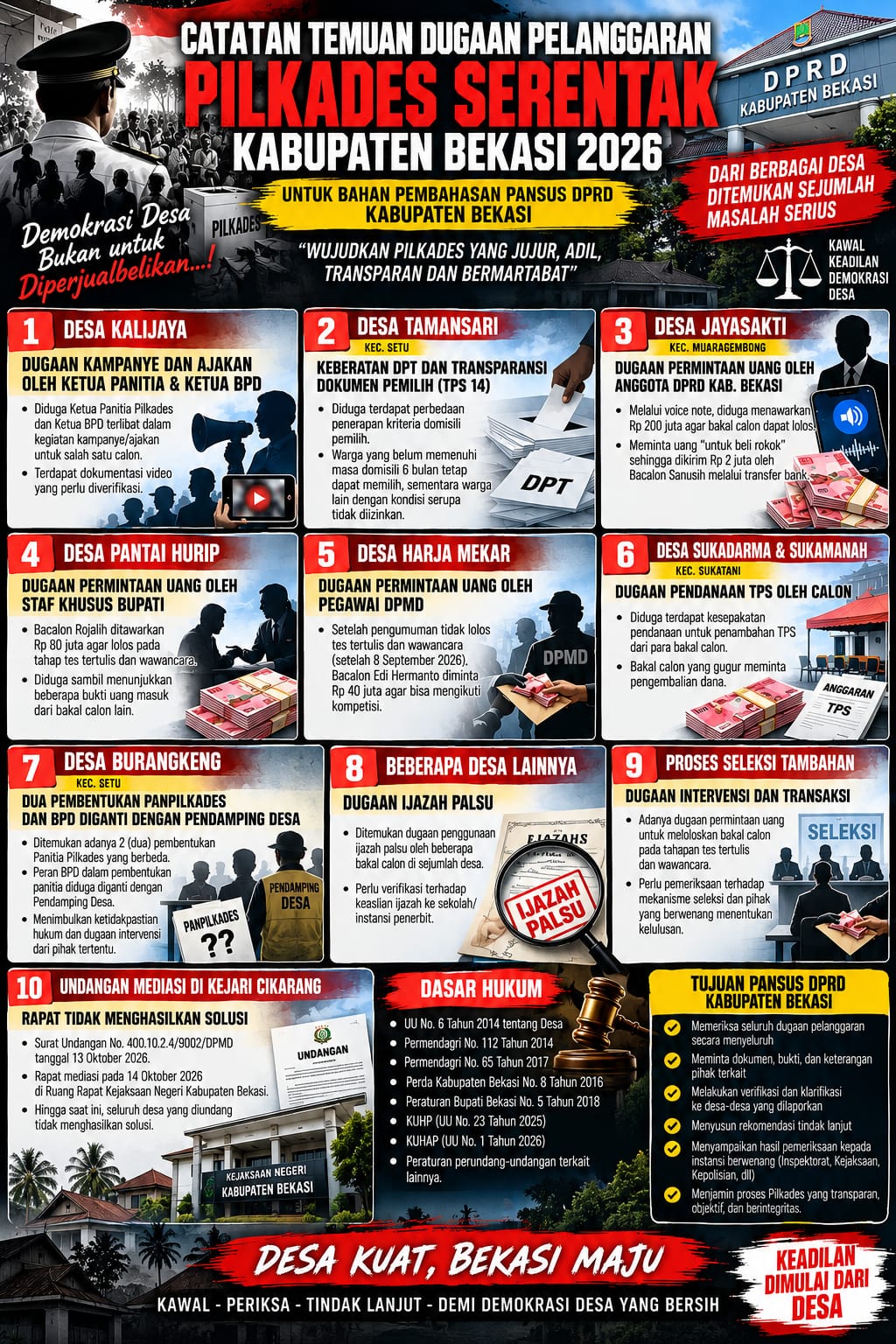 Kadis DPMD Bekasi Tantang Masyarakat Gugat ke PTUN, LBH AMPUH: Kami Beli Tantangan Itu! Kita Bertarung di Jalur Hukum