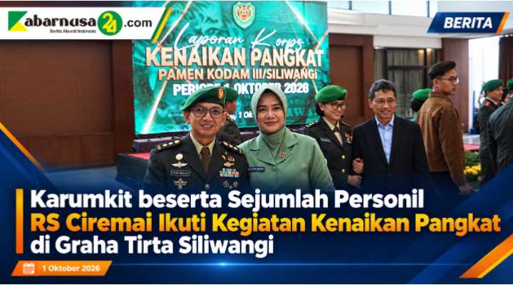 Karumkit beserta Sejumlah Personil RS Ciremai Ikuti Kegiatan Kenaikan Pangkat di Graha Tirta Siliwangi