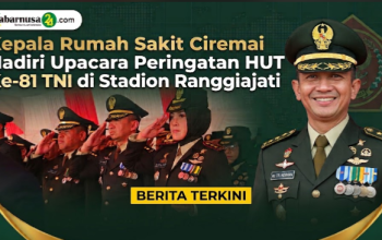Kepala Rumah Sakit Ciremai Hadiri Upacara Peringatan HUT Ke-81 TNI di Stadion Ranggajati