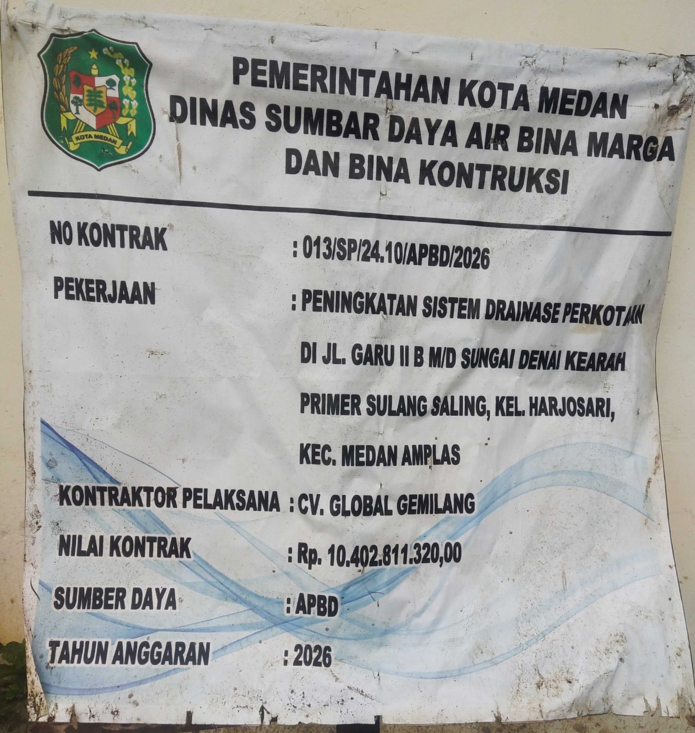 Proyek Drainase Jalan Garu II B Amburadul: Kontraktor Kerja Asal Jadi, Dinas SDABMBK Medan Dinilai Lalai dan Tutup Mata Proyek Drainase Jalan Garu II B Amburadul: Kontraktor Kerja Asal Jadi, Dinas SDABMBK Medan Dinilai Lalai dan Tutup Mata