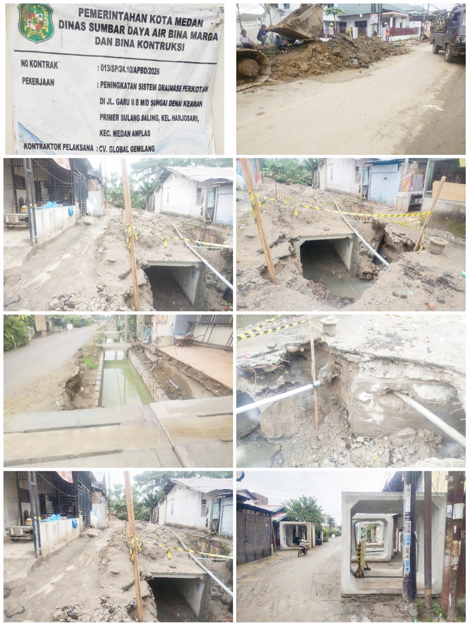 Anggaran Fantastis Rp 10,4 Miliar, Proyek Drainase Jalan Garu 2 B Medan Amplas Diduga Dikerjakan Asal Jadi dan Bahayakan Pengendara