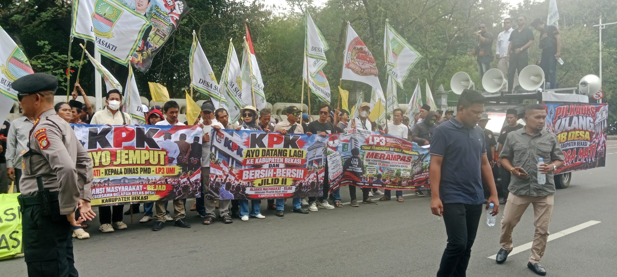 18 Perwakilan Desa Kabupaten Bekasi Aksi Damai di Jakarta Tuntut Pilkades Diulang