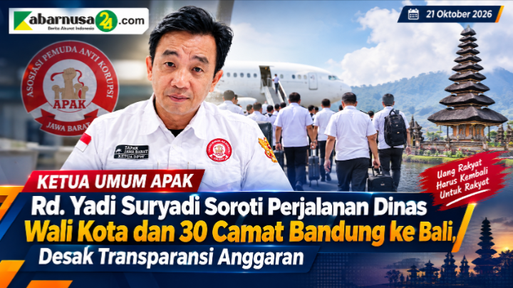 KETUA UMUM APAK Rd. Yadi Suryadi Soroti Perjalanan Dinas Wali Kota dan 30 Camat Bandung ke Bali, Desak Transparansi Anggaran