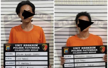 Gerak Cepat Patroli Siaga Reskrim Polsek Patumbak Ringkus Dua Pelaku Pencurian Ponsel Milik Driver Ojol