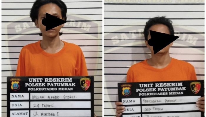 Gerak Cepat Patroli Siaga Reskrim Polsek Patumbak Ringkus Dua Pelaku Pencurian Ponsel Milik Driver Ojol