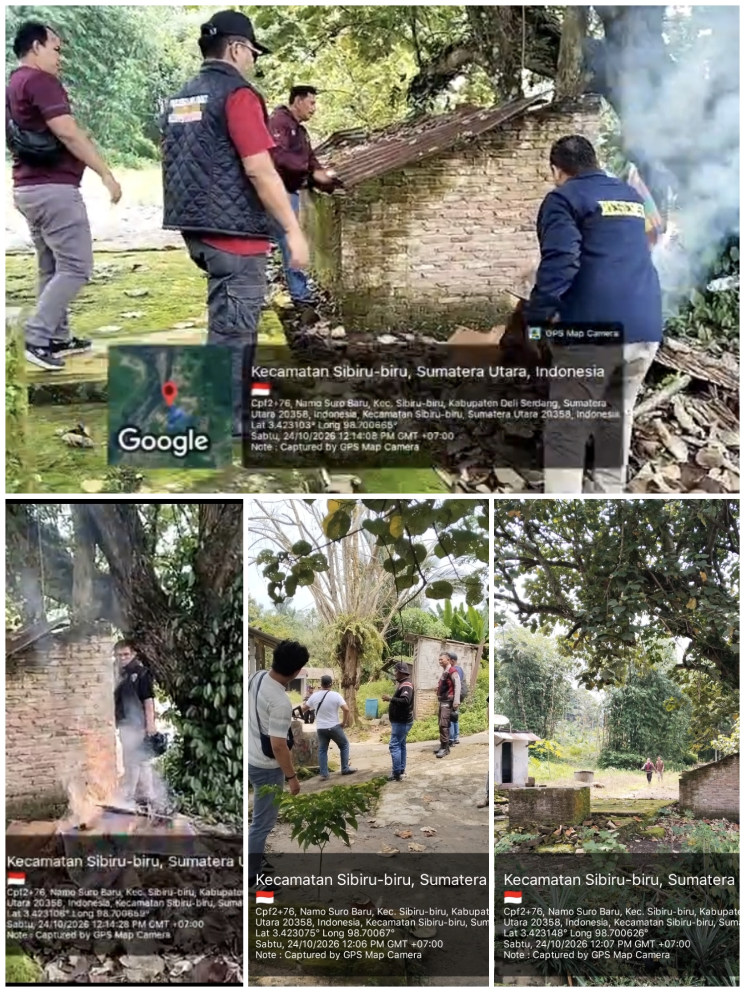 Barak Diduga Basis Peredaran Sabu di Pantai Kasan Patumbak Dimusnahkan