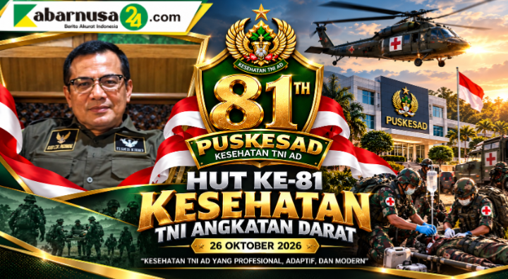 Ketua Pasulukan Loka Gandasasmita Ucapkan Dirgahayu ke-81 Puskesad, Harapkan Layanan Kesehatan Prajurit Semakin Profesional