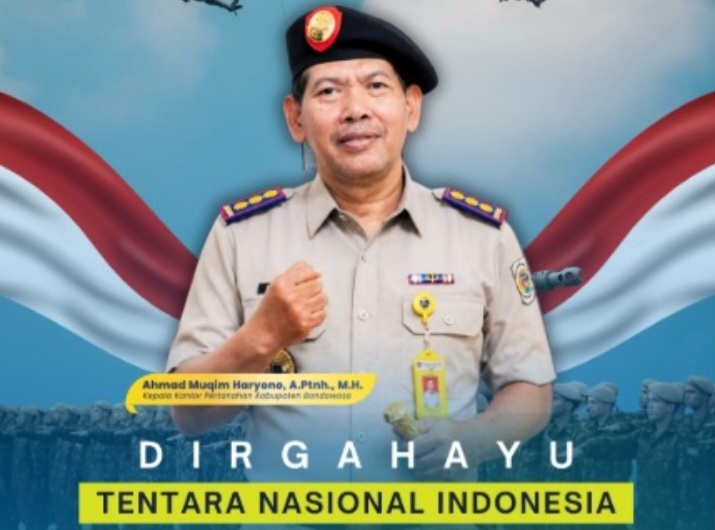 Segenap jajaran Kantor Pertanahan Kabupaten Bondowoso mengucapkan Selamat Hari Ulang Tahun ke-81 Tentara Nasional Indonesia (TNI).