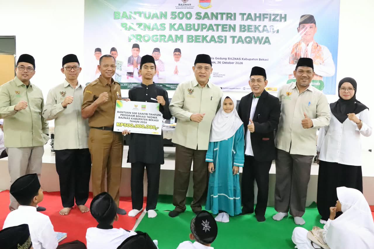 500 Santri Penghafal Al-Qur'an Se-Kabupaten Bekasi Dapat Bantuan Baznas